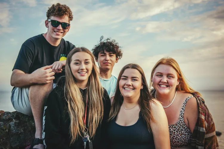 Group of people smiling