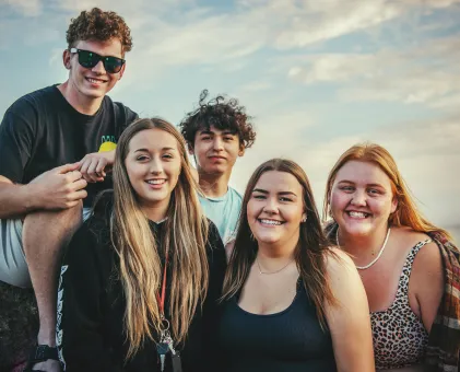 Group of people smiling