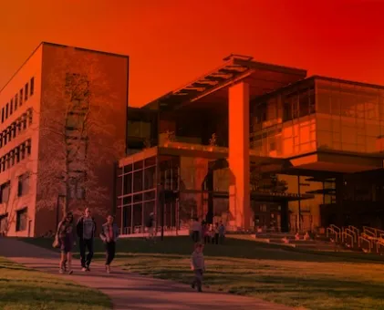 Outside of university building